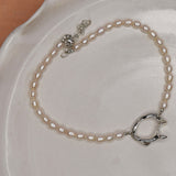Tilly-Sudbsury-PEARL-Beaded-Bead-OPEN-SHELL-Pendant-Silver-Sterling-CHOKER-Necklace