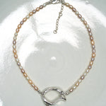 Tilly-Sudbsury-PEARL-Beaded-Bead-OPEN-SHELL-Pendant-Silver-Sterling-CHOKER-Necklace