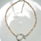Tilly-Sudbsury-PEARL-Beaded-Bead-OPEN-SHELL-Pendant-Silver-Sterling-CHOKER-Necklace