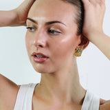 Oversized Wave Stud Earrings