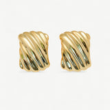 Oversized Wave Stud Earrings