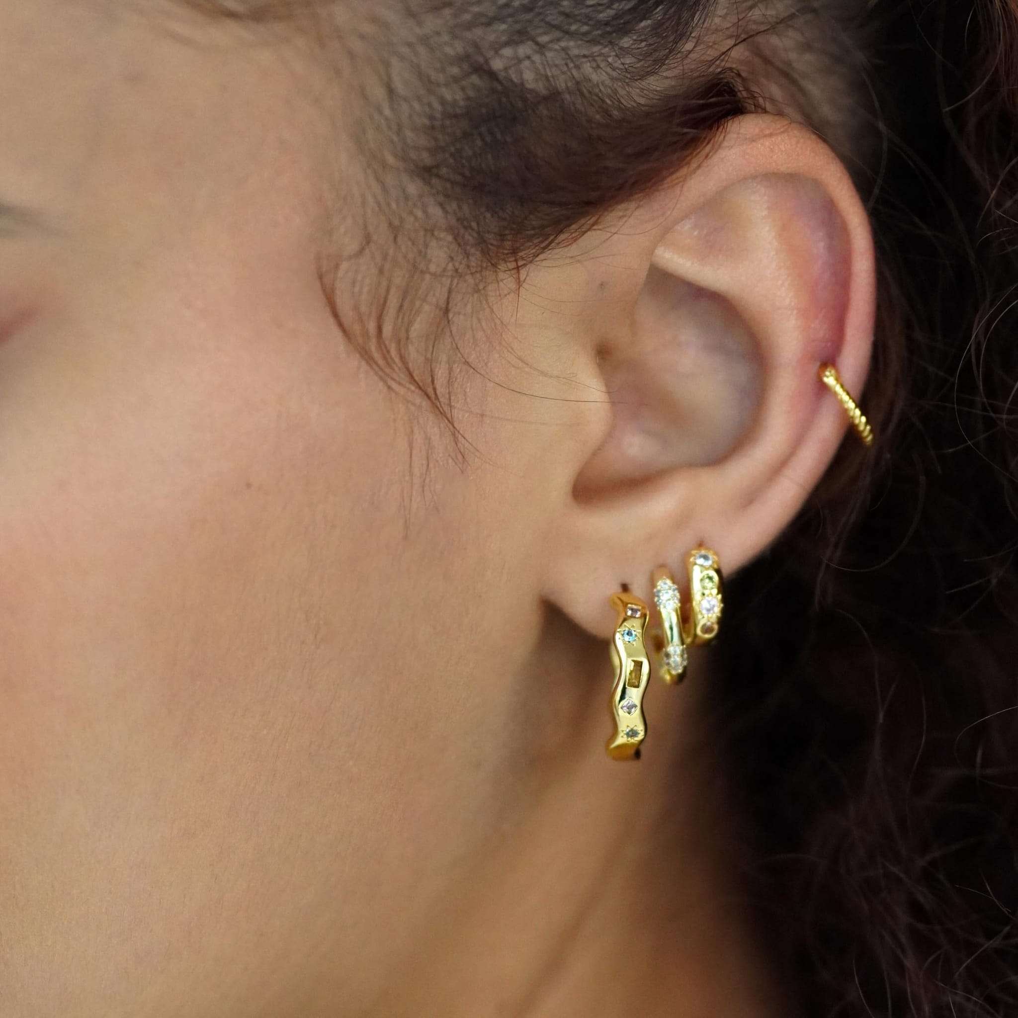 Junk-Jewels-Pastel-Stone-Multi-Coloured-Gemstone-Jewelled-Wavey-Wiggle-Star-Large-Oversized-Hoop-Earrings-Gold-Silver
