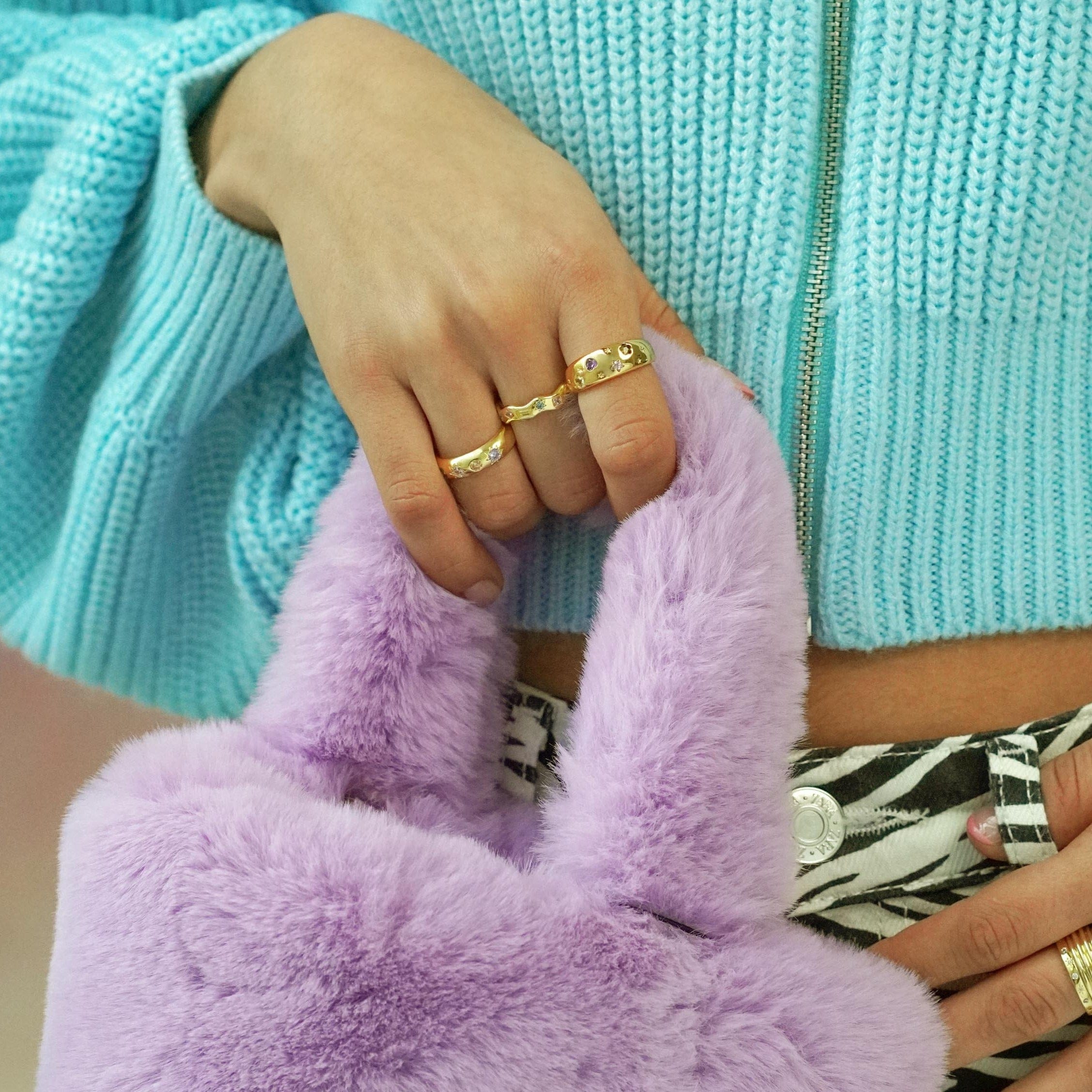 Junk-Jewels-Pastel-Jewelled-Wavey-Wiggle-Multi-Gemstone-Coloured-Stone-Star-Stacking-Band-Ring-Gold-Silver