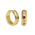 Junk-Jewels-Pastel-Stone-Gemstone-Chunky-Large-Hoop-Earrings-Gold-Diamond-Star