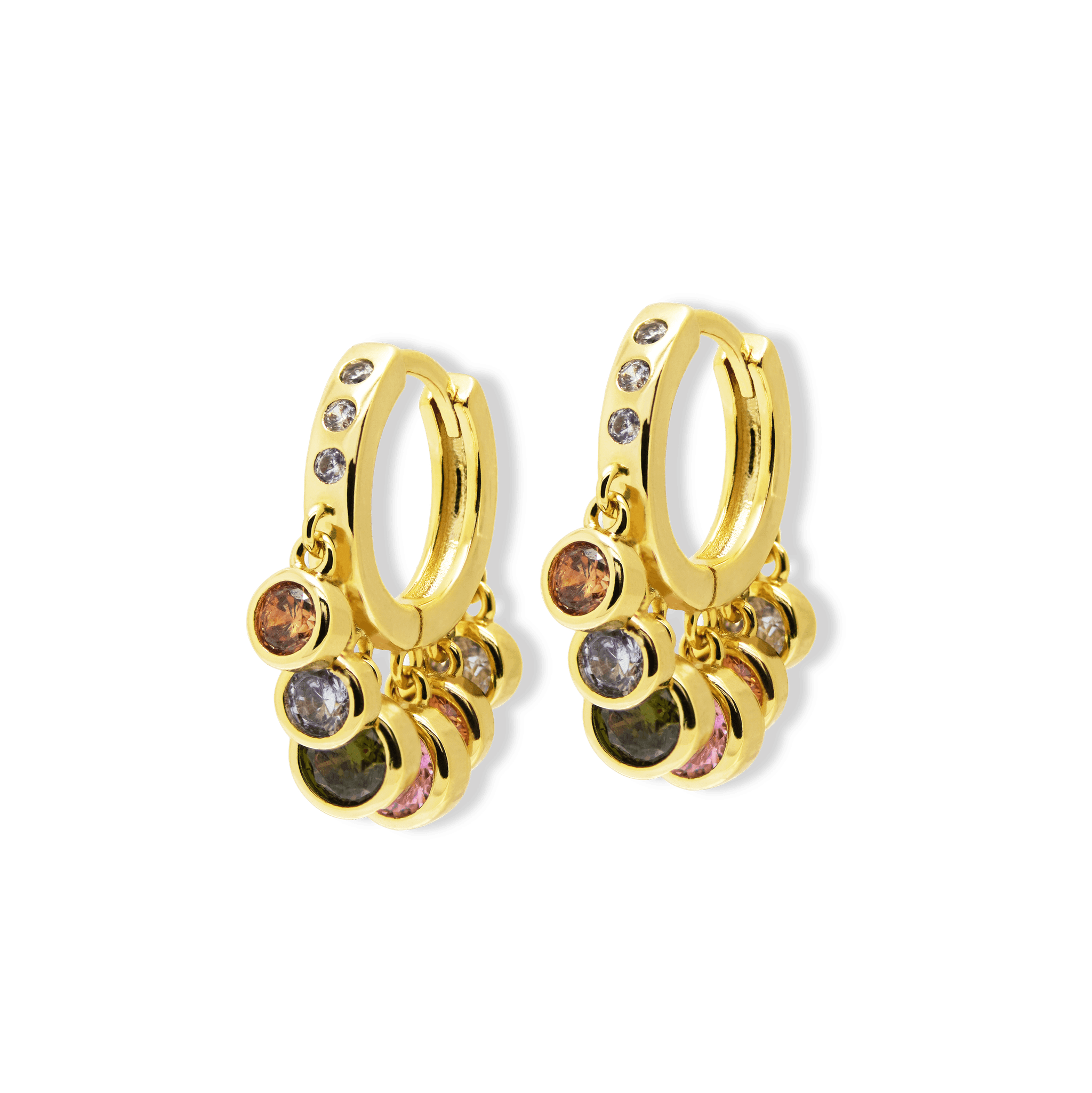 Junk-Jewels-Pastel-Coloured-Gemstone-Stone-Pendant-Drop-Dangle-Oversized-Hoop-Hoops-Earrings-Gold