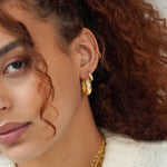 Junk-Jewels-Pastel-Stone-multicoloured-Star-Gemstone-Petite-Hoop-Huggie-Earrings-Gold