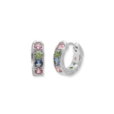 Junk-Jewels-Pastel-Stone-Pink-Purple-Green-Blue-Textured-Hoop-Huggie-Earrings-Gold
