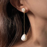 Cherie-Jewels-Pearl-Beaded-Drop-Chain-Flower-Earrings-Weddings-Occasions-Summer-Holiday-Statement-Earrings-Jewellery-Dangle-Bead-Pearls-hydrangea-