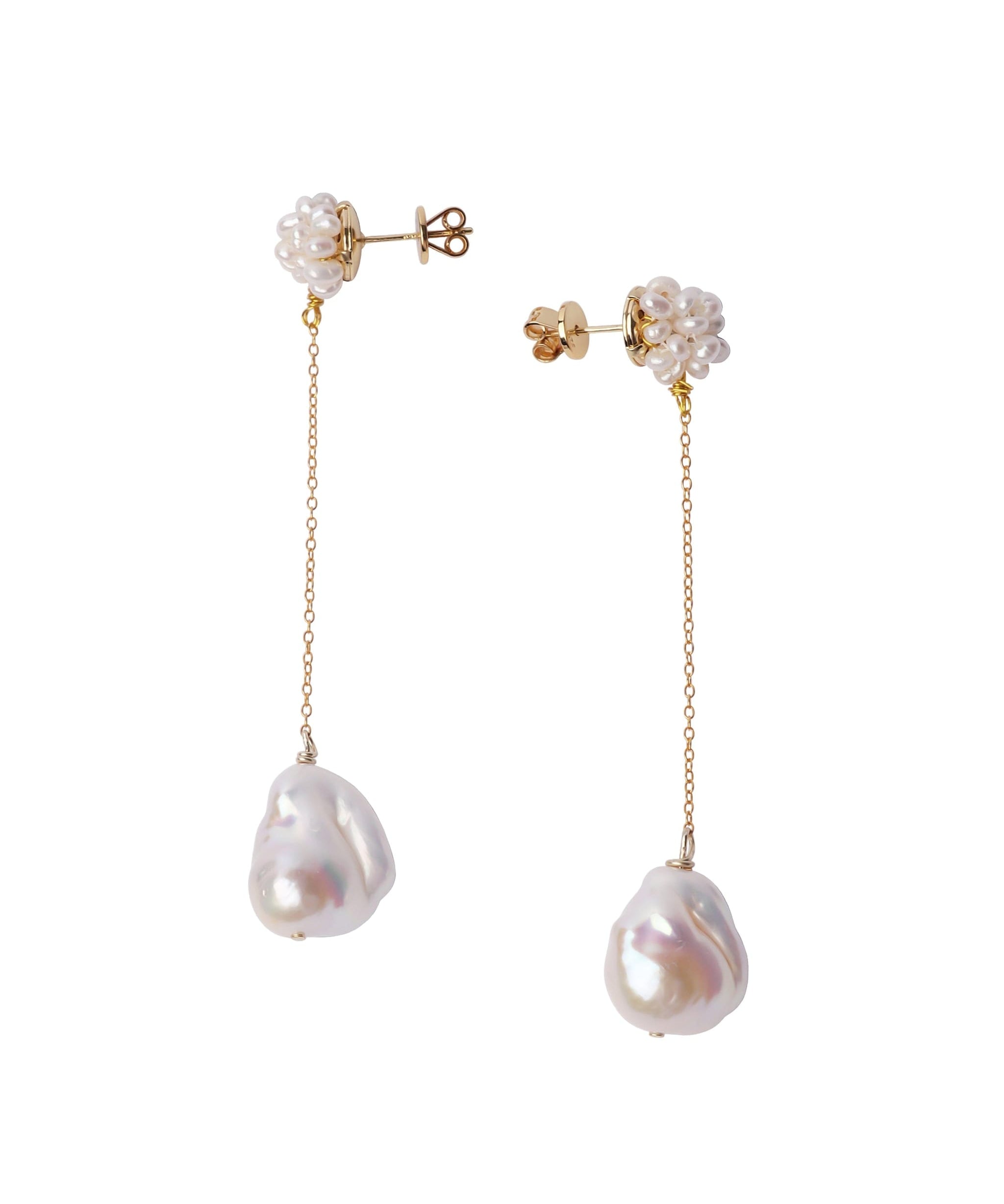 Cherie-Jewels-Pearl-Beaded-Drop-Chain-Flower-Earrings-Weddings-Occasions-Summer-Holiday-Statement-Earrings-Jewellery-Dangle-Bead-Pearls-hydrangea-