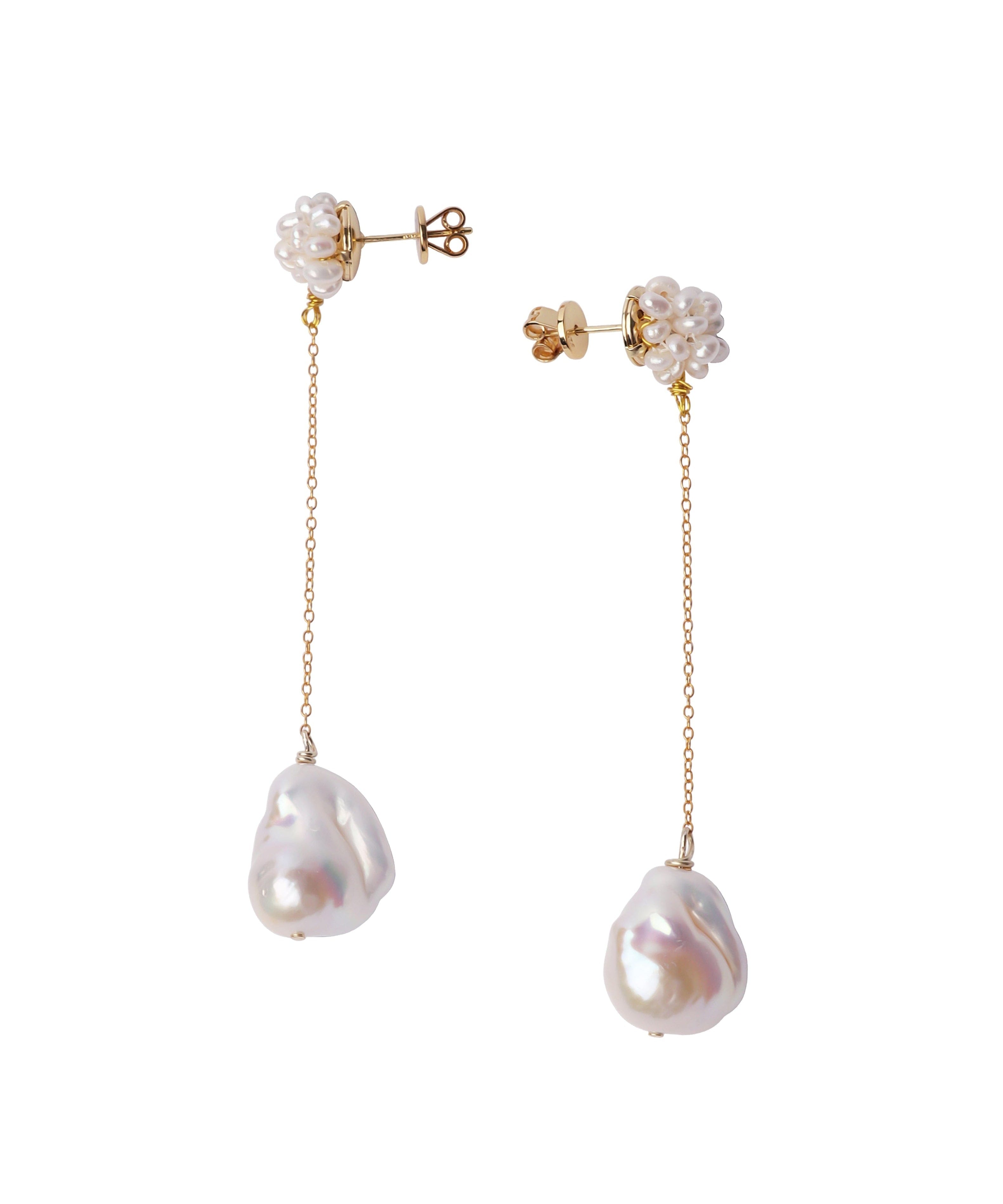 Cherie-Jewels-Pearl-Beaded-Drop-Chain-Flower-Earrings-Weddings-Occasions-Summer-Holiday-Statement-Earrings-Jewellery-Dangle-Bead-Pearls-hydrangea-