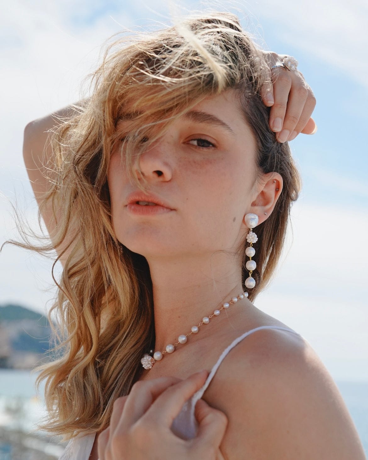Flower-Hydrangea-Multi-Drop-Earrings-Freshwater-Pearls-Pearl-beaded-statement-drop-earrings-bead-cool-pearls-cherie-jewels-wedding-occasion-holiday-jewellery