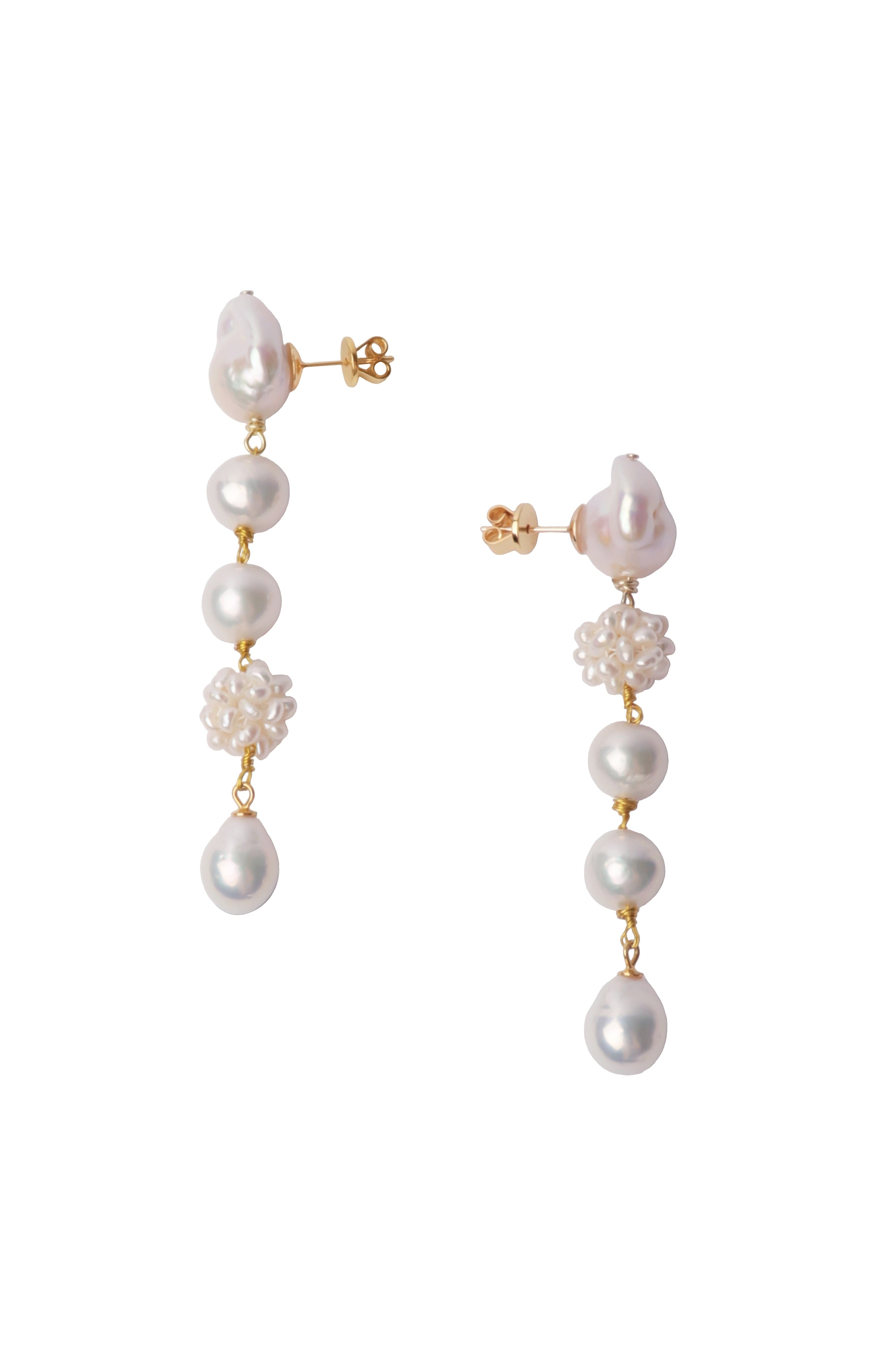 Flower-Hydrangea-Multi-Drop-Earrings-Freshwater-Pearls-Pearl-beaded-statement-drop-earrings-bead-cool-pearls-cherie-jewels-wedding-occasion-holiday-jewellery