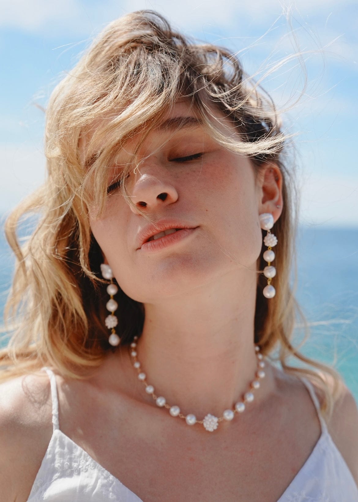 Flower-Hydrangea-Multi-Drop-Earrings-Freshwater-Pearls-Pearl-beaded-statement-drop-earrings-bead-cool-pearls-cherie-jewels-wedding-occasion-holiday-jewellery