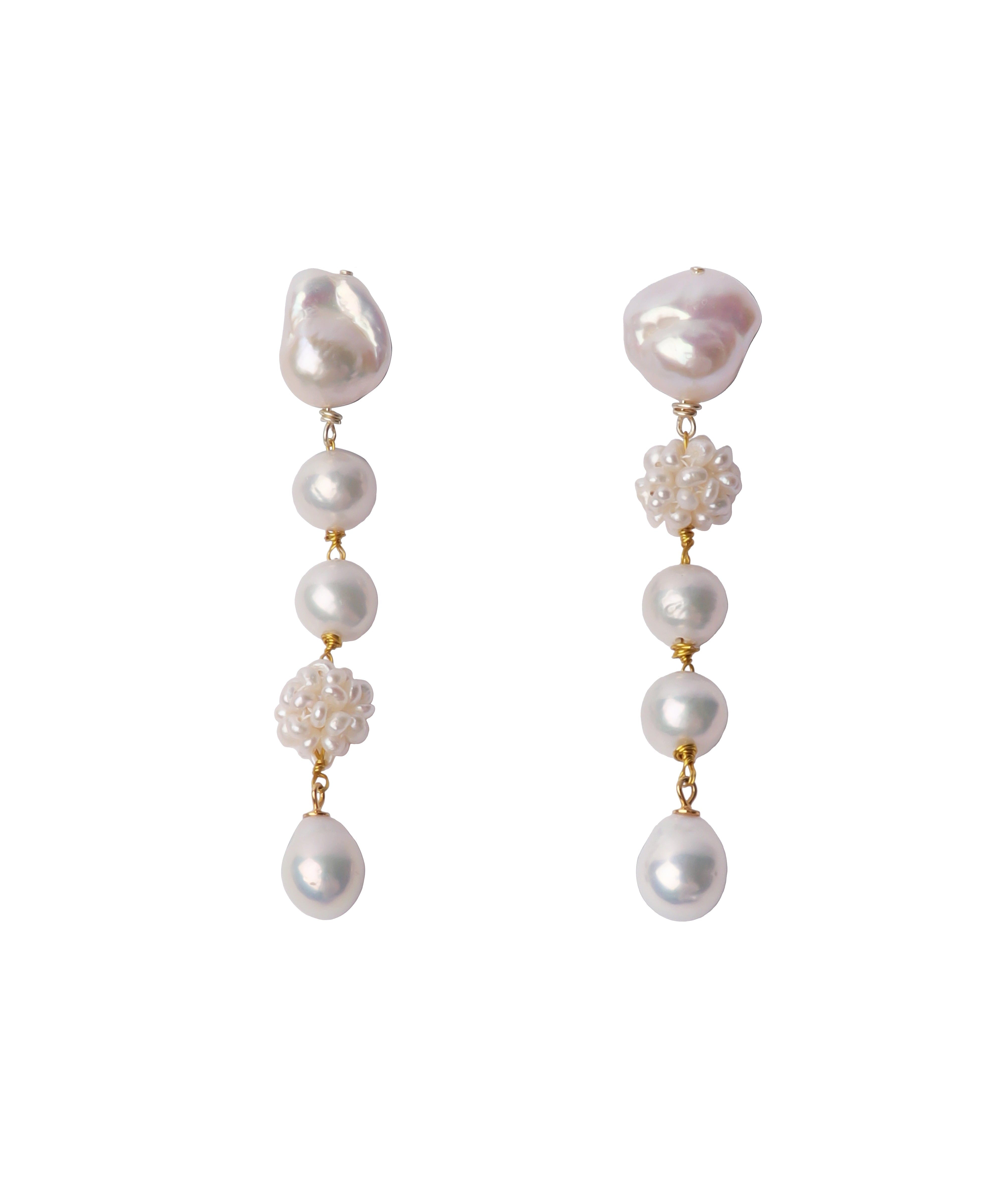 Flower-Hydrangea-Multi-Drop-Earrings-Freshwater-Pearls-Pearl-beaded-statement-drop-earrings-bead-cool-pearls-cherie-jewels-wedding-occasion-holiday-jewellery