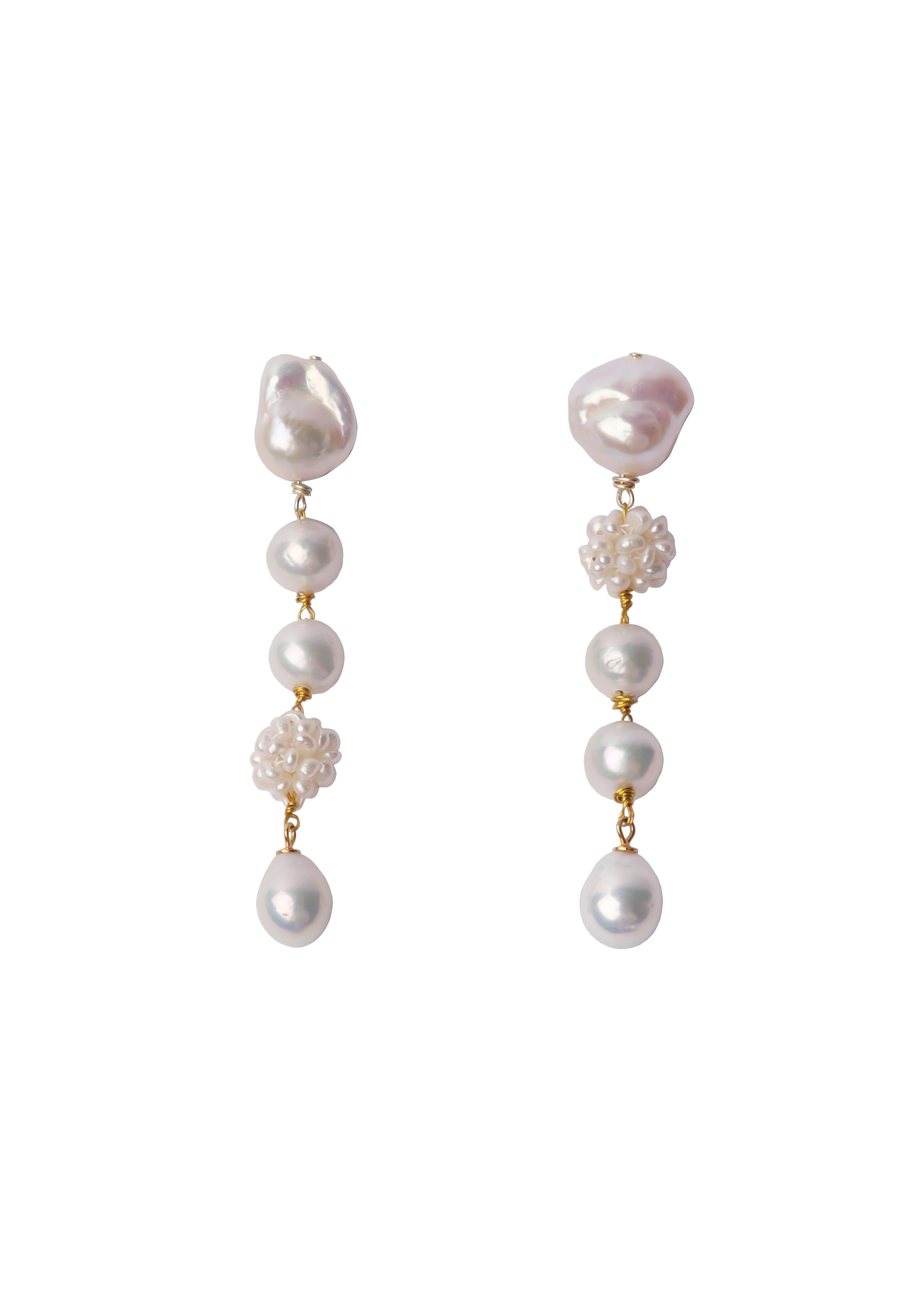 Flower-Hydrangea-Multi-Drop-Earrings-Freshwater-Pearls-Pearl-beaded-statement-drop-earrings-bead-cool-pearls-cherie-jewels-wedding-occasion-holiday-jewellery