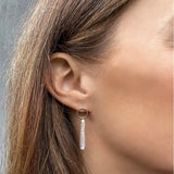 Gold freshwater pearl earrings