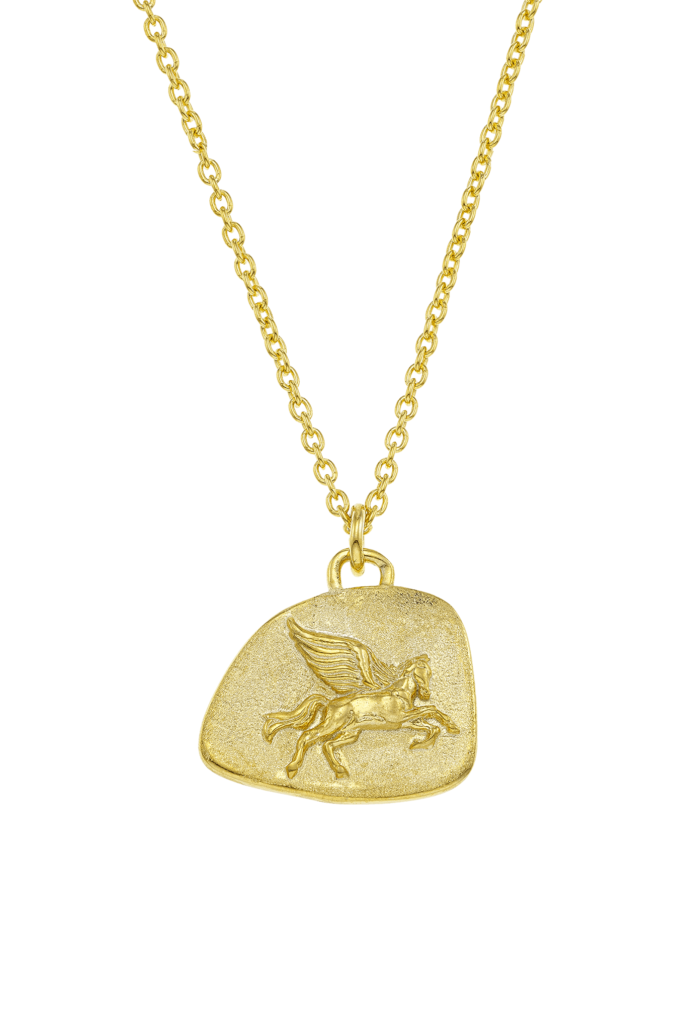 Feggeri-Horse-Wings-Pegasus-Vintage-Ancient-Emblem-Large-Pendant-Necklace-Gold-Vermeil