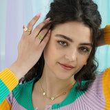 Junk-Jewels-Peridot-Green-Stone-Heart-Star-Signet-Stacking-Ring-Gold-Silver