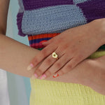 Junk-Jewels-Peridot-Green-Stone-Heart-Star-Signet-Stacking-Ring-Gold-Silver