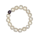 Perla Ivory Freshwater Pearl Bracelet - Golden