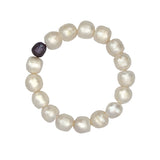 Perla Ivory Freshwater Pearl Bracelet - Golden