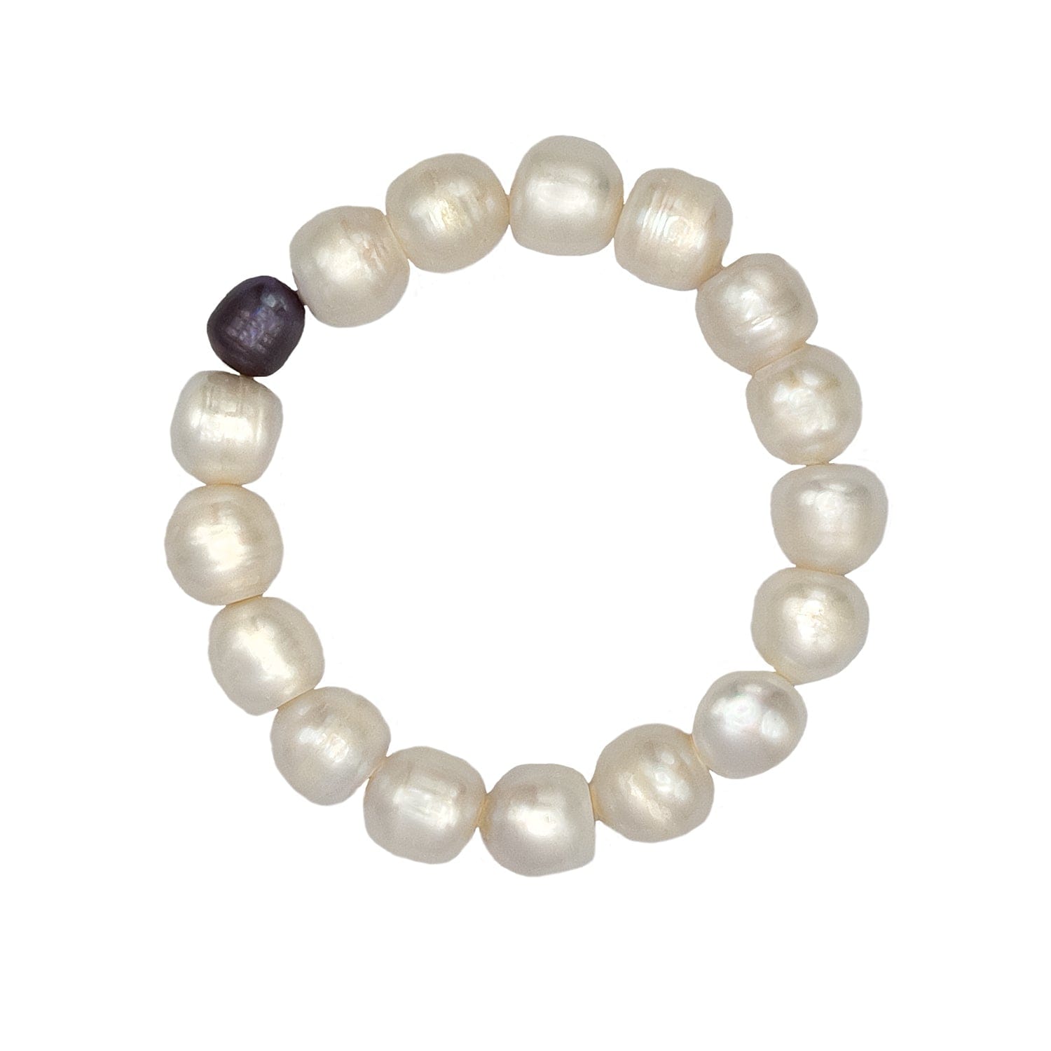 Perla Ivory Freshwater Pearl Bracelet - Golden