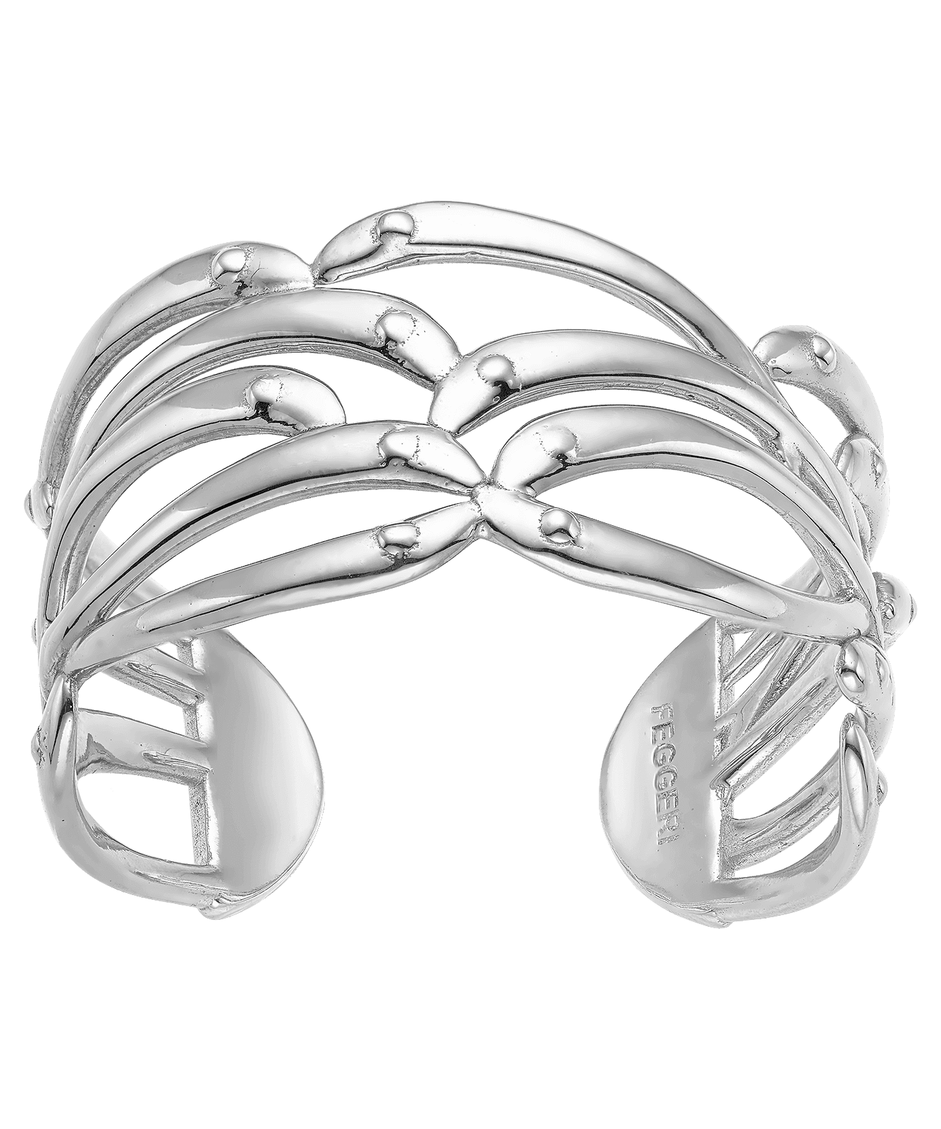 Feggeri-Psari-Large-textured-patterened-cutout-Cuff-statement-oversized-sterling-silver-platinum-plated-bangle-bracelet-coastal-marine-jewellery