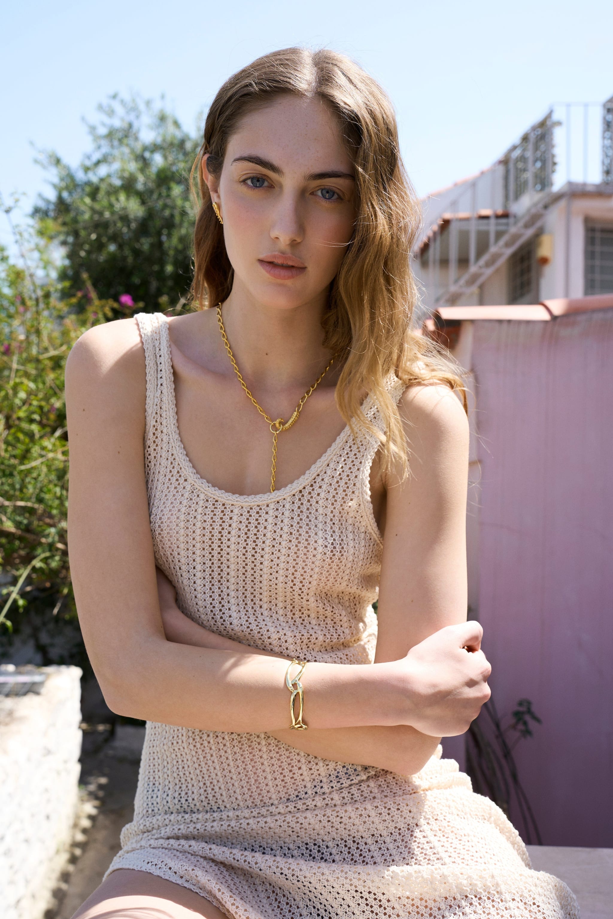Feggeri-Psari-Mini-Cuff-Cutout-Bracelet-Bangle-Cool-Textured-Gold-Vermeil-Marine-Coastal-Inspired-Jewellery
