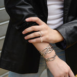 Feggeri-Psari-Coral-Marine-Inspired-Textured-Cutout-Mini-Cuff-Bangle-Bracelet-Sterling-Silver