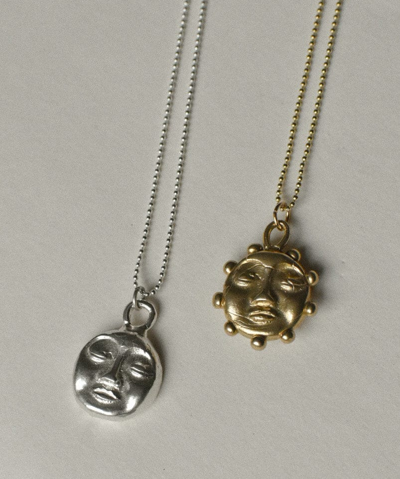 Ra-Necklace-El-Sol-Sun-Beaded-Pendant-Chain-Brass-Sterling-Silver-Handmade-London-Jewellery-Summer-Sunshine-Beach-Design-Kan-Studio