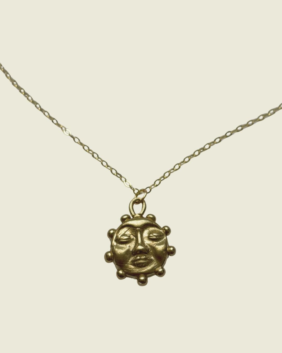 Ra-Necklace-El-Sol-Sun-Beaded-Pendant-Chain-Brass-Sterling-Silver-Handmade-London-Jewellery-Summer-Sunshine-Beach-Design-Kan-Studio