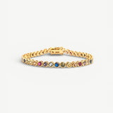 Miss-Cecilia-London-Rainbow-Bubble-Tennis-Bracelet-Multi-Coloured-Diamond-Cubic-Zirconia-Stones-Gemstones-Colourful-Cool-Jewellery-DemiFine-Gold-Plated-Rhodium-Silver-Evening-Party-jewellery-accessories