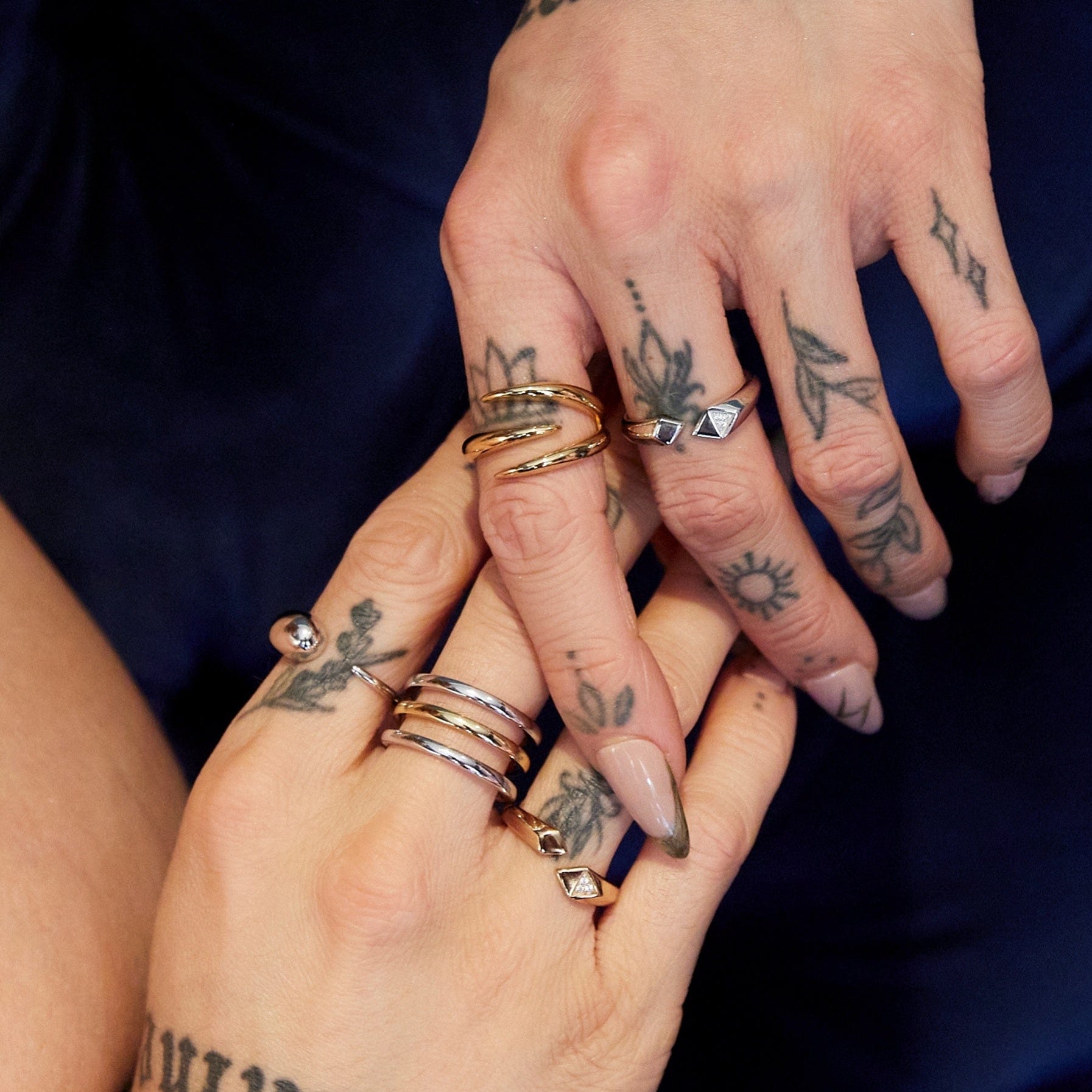 Scream-Pretty-gold-rebel-open-ring-gold-silver-demifine-demi-fine=contemporary-ring-stack-chunky-sculptural-knife-edge-diamond-clear-cubic-zirconia-gemstones-stones-stacking