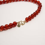 Red Agate Necklace - Golden