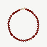 Red Agate Necklace - Golden