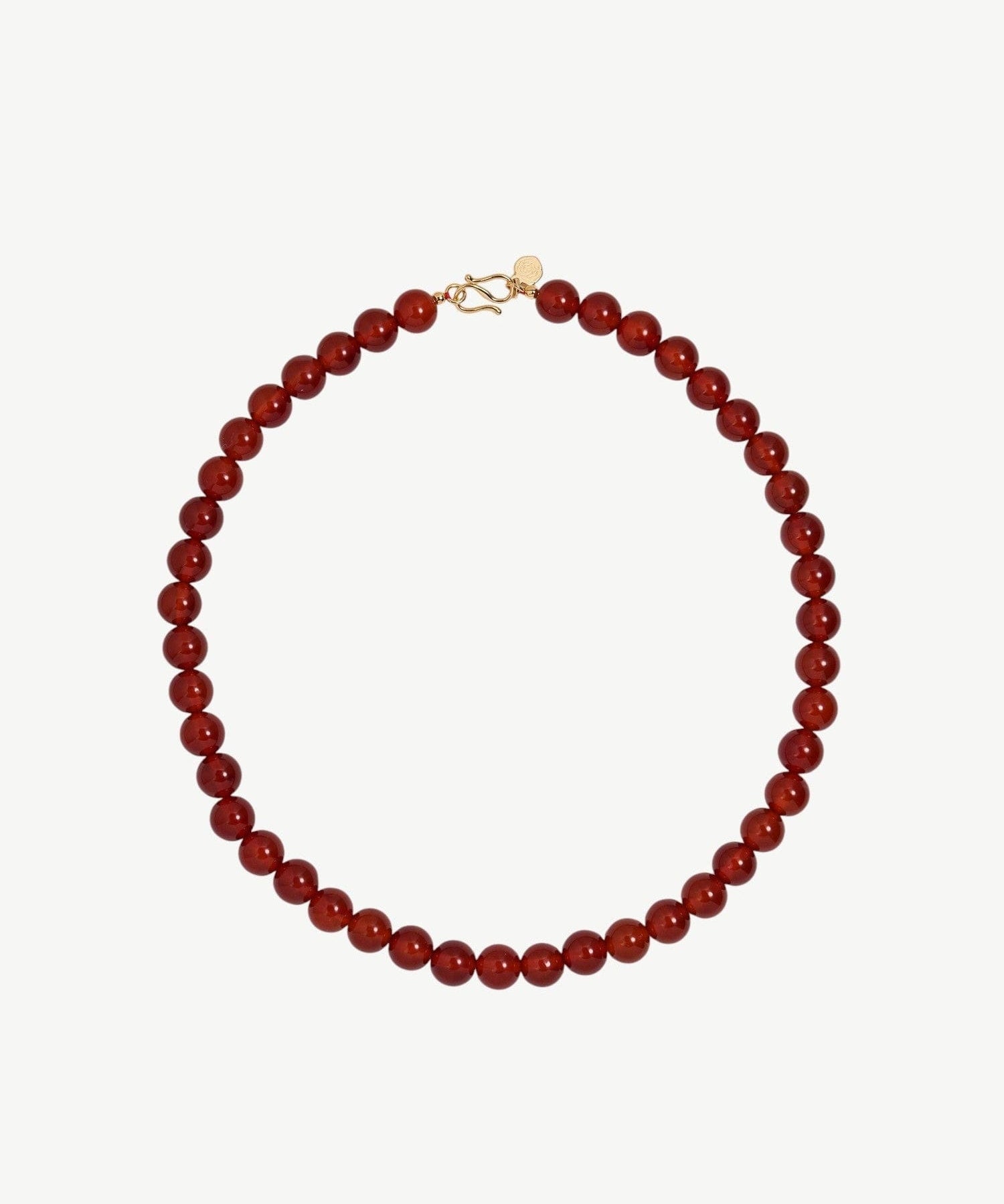 Red Agate Necklace - Golden