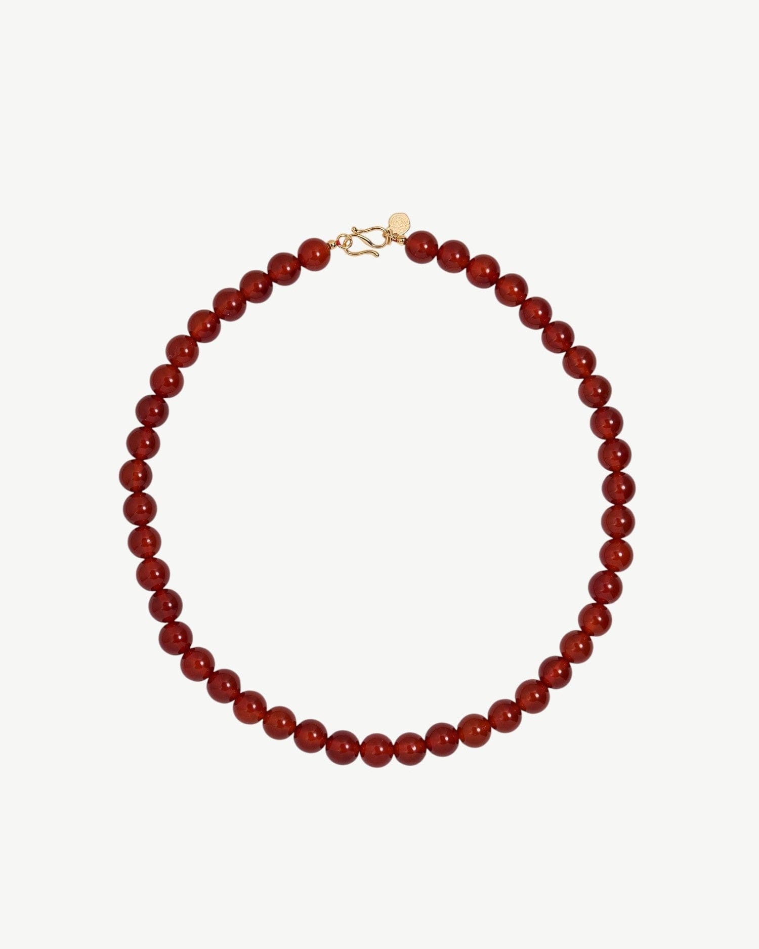 Red Agate Necklace - Golden