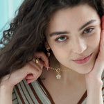 Junk-Jewels-Retro-Multi-Charm-Flower-Start-Heart-Purple-Green-Blue-Gemstone-Stone-Pendant-Chunky-Chain-Necklace-Gold-Silver