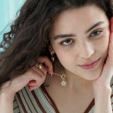 Junk-Jewels-Retro-Multi-Charm-Flower-Start-Heart-Purple-Green-Blue-Gemstone-Stone-Pendant-Chunky-Chain-Necklace-Gold-Silver