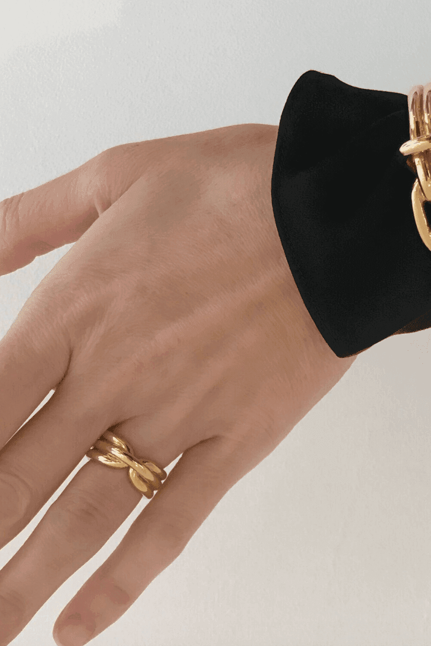 Ruddock-Reyna-Ring-Sculptural-Chunky-Statement-Cocktail-Ring-Gold-Plated-18ct-Sterling-Silver