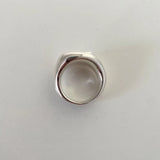 Ruddock-Ravel-riley-statement-cocktail-oversized-ring-fluid-interwoven-bold-chunky-pinky-signet-ring-sculptural-twist-sterling-Silver-demifine-contemporary-jewellery-golden