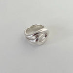 Ruddock-Ravel-riley-statement-cocktail-oversized-ring-fluid-interwoven-bold-chunky-pinky-signet-ring-sculptural-twist-sterling-Silver-demifine-contemporary-jewellery-golden