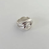 Ruddock-Ravel-riley-statement-cocktail-oversized-ring-fluid-interwoven-bold-chunky-pinky-signet-ring-sculptural-twist-sterling-Silver-demifine-contemporary-jewellery-golden
