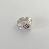 Ruddock-Ravel-riley-statement-cocktail-oversized-ring-fluid-interwoven-bold-chunky-pinky-signet-ring-sculptural-twist-sterling-Silver-demifine-contemporary-jewellery-golden