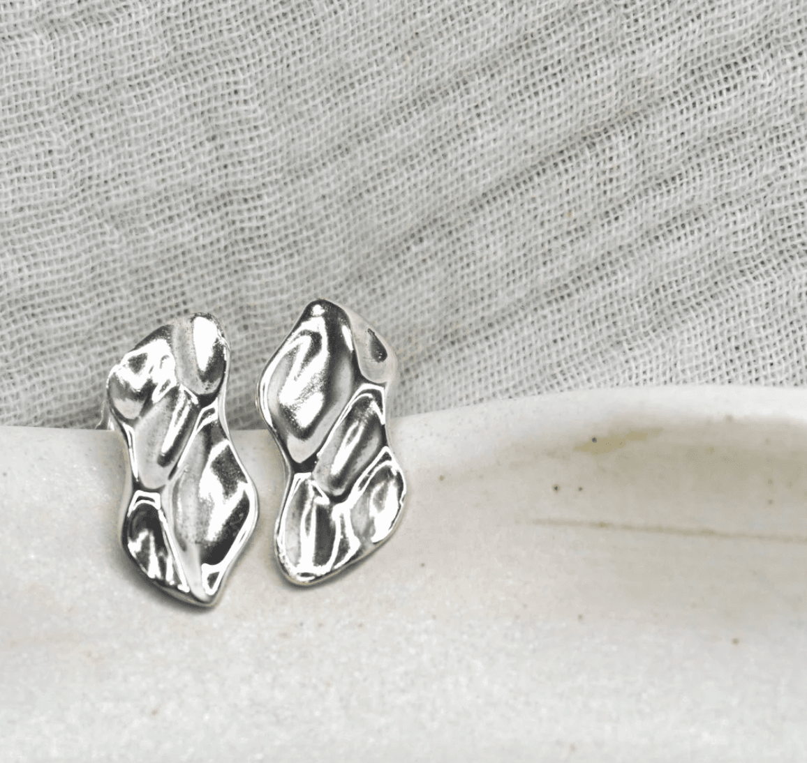 Tilly-Sudsbury-Ripple-Studs-Sterling-Silver-Textured-Fluid-Earrings