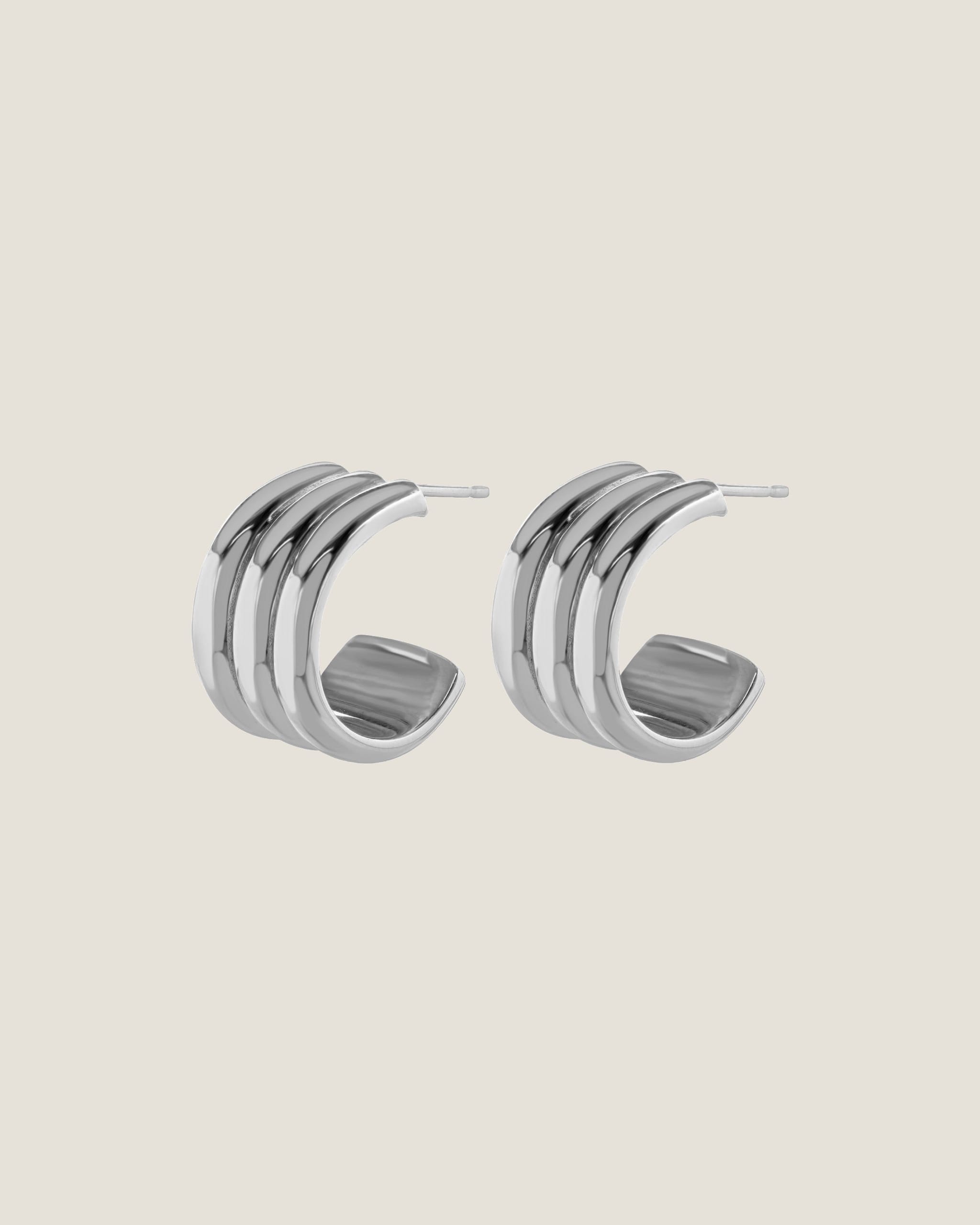 Ruddock-Rizzo-Hoop-Earrings-Three-Layer-Sculptural-Ribbed-Hoops-Butter-Curl-Sterling-Silver-18ct-Gold-Plated-Chunky-Bold-Jewellery