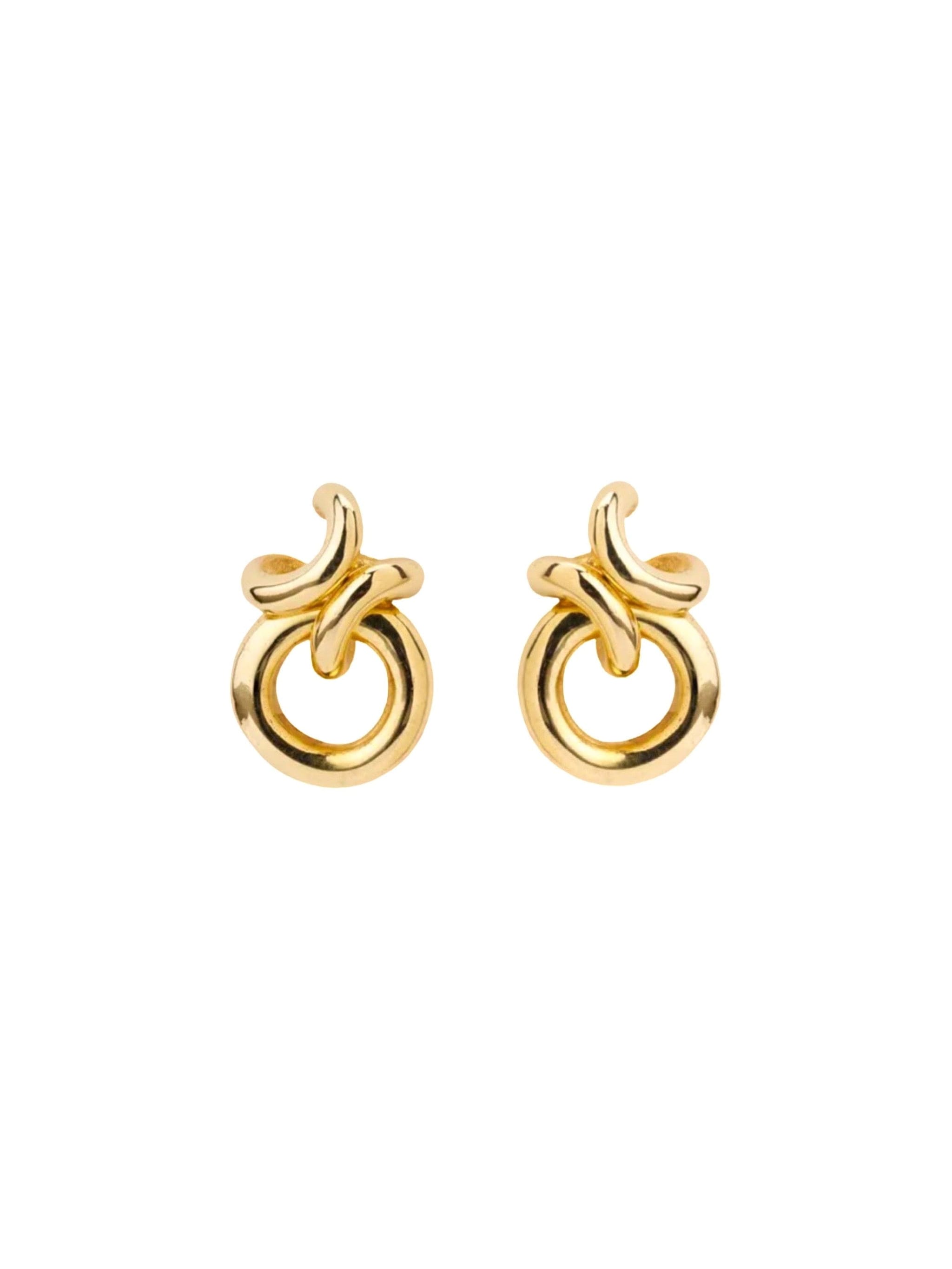 Rollo Black Onyx Earrings - Golden