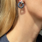 Sterling-Silver-Ruddock-Rollo-Earrings-Blue-Sodalite-Hoop-Hoops-Statement-Studs