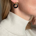 Sterling-Silver-Ruddock-Rollo-Earrings-Blue-Sodalite-Hoop-Hoops-Statement-Studs