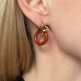 Rollo Red Jasper Earrings - Golden